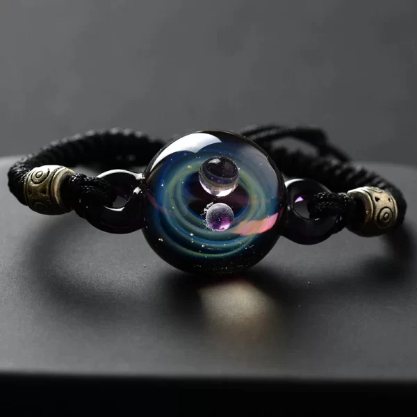 BOEYCJR Universe Planets Glass Bead Bangles & Bracelets Galaxy Fashion Jewelry Galaxy Solar System Bracelet For Women Christmas - Image 3