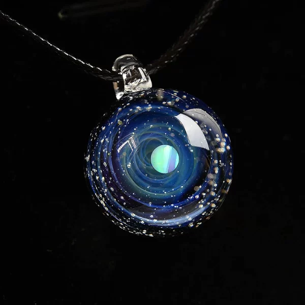 BOEYCJR Unique Opal Stone Universe Glass Planets Pendant Necklace Galaxy Rope Chain Solar System Necklace for Women Gift - Image 5