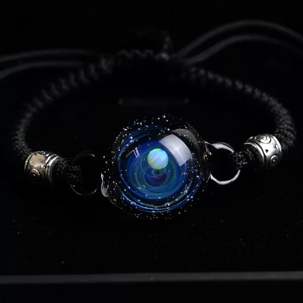 BOEYCJR Unique Opal Stone Universe Glass Bead Planets Moon Charm Bracelet Galaxy Rope Chain Solar System bracelet for Women - Image 5