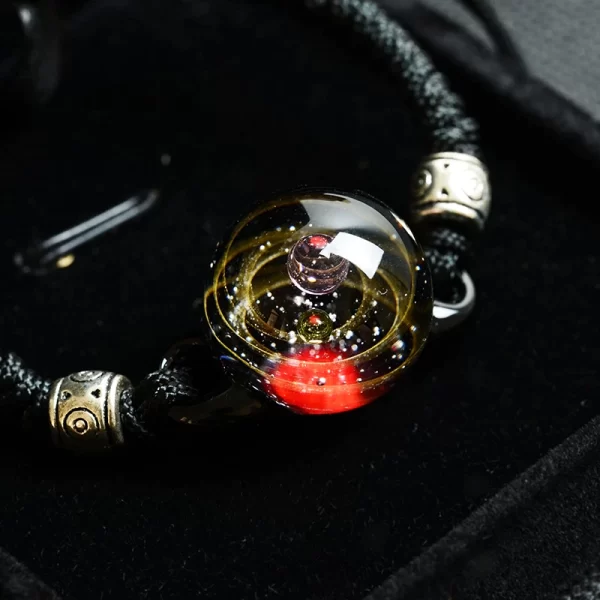 Bracelets Fashion Jewelry Buddha Bead  & Universe Glass Bead Planets Pendant Necklace Galaxy Rope