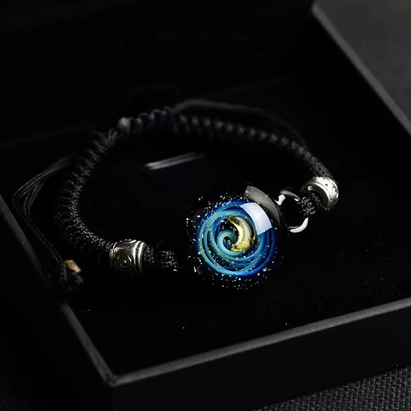 Bracelets Fashion Jewelry Buddha Bead  & Universe Glass Bead Planets Pendant Necklace Galaxy Rope - Image 7